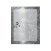 Hartkorn Zodiac Symbol Stresste Stahldekor Notizblock (Rotiert)