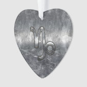 Hartkorn Zodiac Symbol Stresste Stahldekor Ornament (Vorderseite)