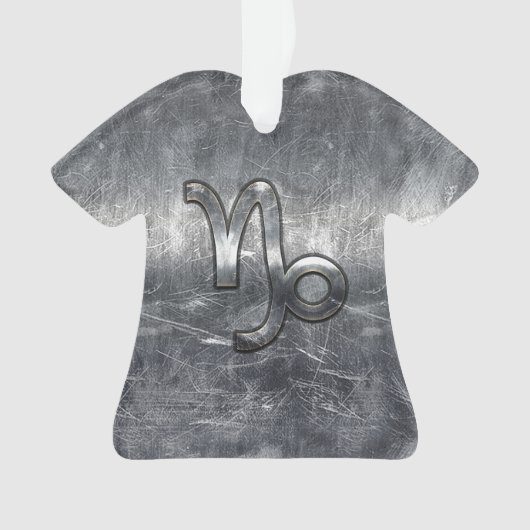 Hartkorn Zodiac Symbol Stresste Stahldekor Ornament (Vorderseite)