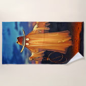 Hartkunststoff-Untersetzer Strandtuch (Vorderseite)
