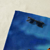 Hartkunststoff-Untersetzer Strandtuch (Beispiel)
