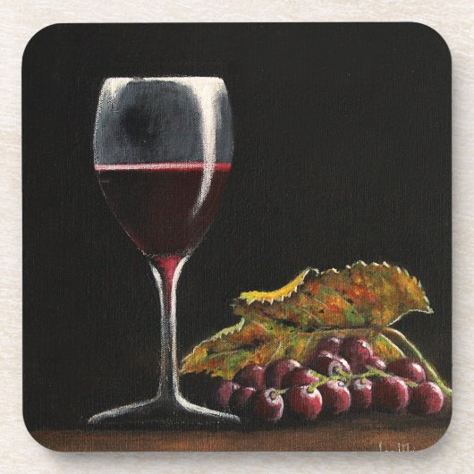 Hartkunststoff Untersetzer Weinglas (Vorderseite)