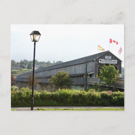 Hartland Bridge längste gedeckte Bridge Postkarte (Vorderseite)