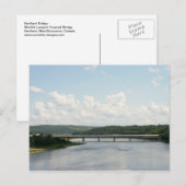 Hartland Bridge längste gedeckte Brücke Postkarte (Vorne/Hinten)