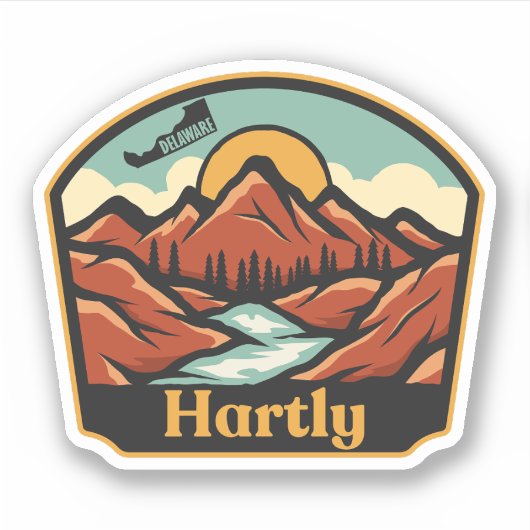 Hartly, Delaware Aufkleber (Vorderseite)