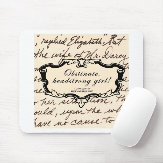 Hartnäckiges, eigensinniges Mädchen! Mousepad (Mit Mouse)