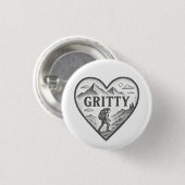 Hartnäckiges Herz Button (Vorne & Hinten)