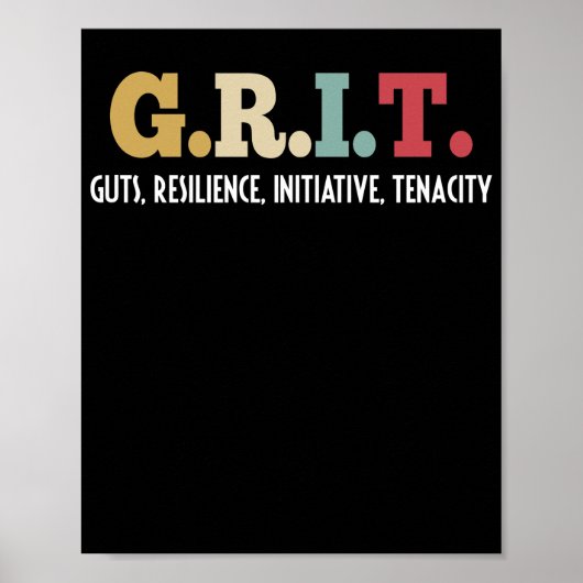Hartnäckigkeit der GRIT-Gitter-Resilienz-Initiativ Poster (Vorne)