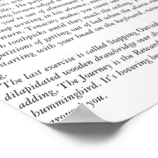 Hartnäckigkeit Poster (Ecke)