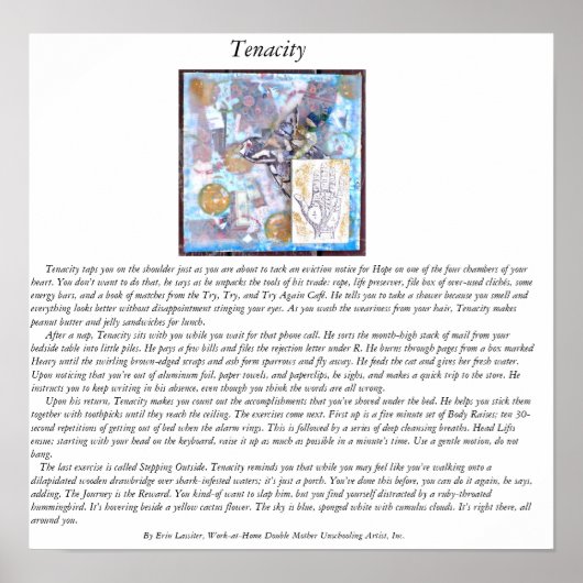 Hartnäckigkeit Poster (Vorne)