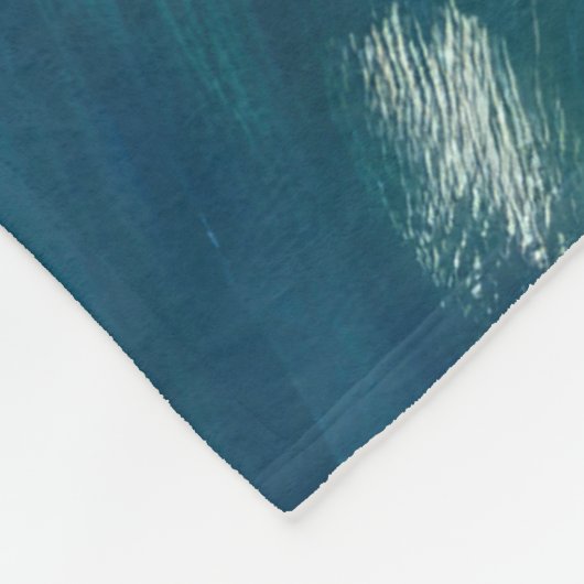 Hartpastel Zeichnend Boote Wasser Fleecedecke (Ecke)