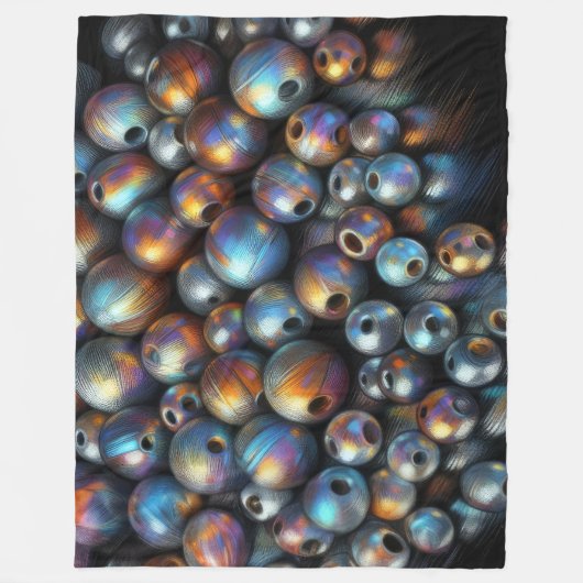 HartpastellPerlen Iridescent Beads Fleecedecke (Vorderseite)
