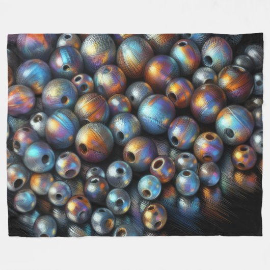 HartpastellPerlen Iridescent Beads Fleecedecke (Vorderseite (Horizontal))