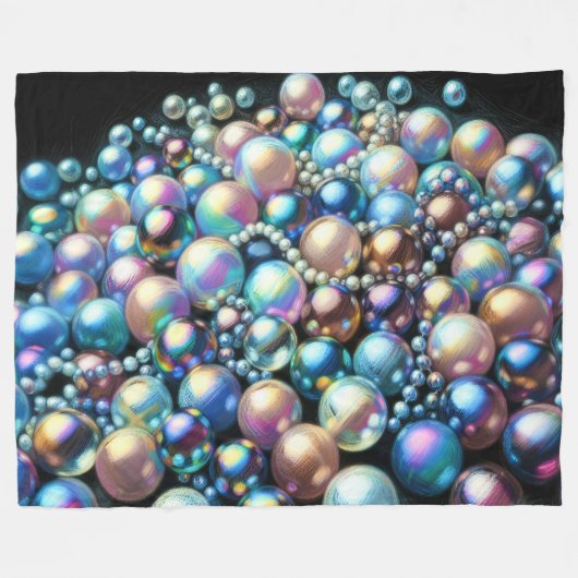 HartpastellPerlen Iridescent Beads Fleecedecke (Vorderseite (Horizontal))
