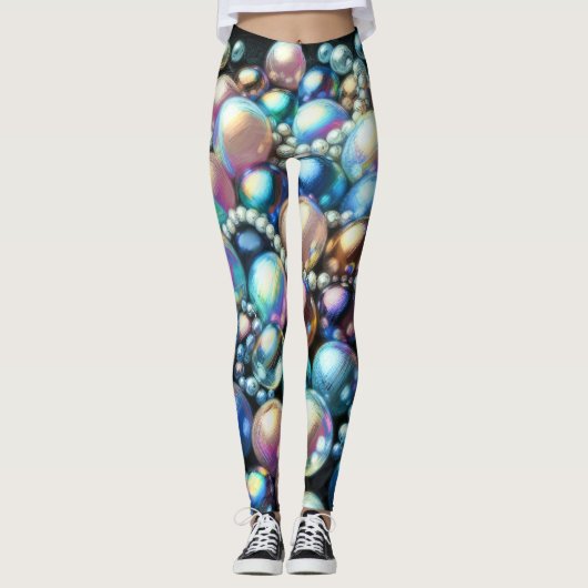 HartpastellPerlen Iridescent Beads Leggings (Vorderseite)