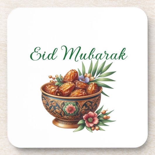 Hartplastik-Getränkeuntersetzer-Eid Mubarak Geschi Getränkeuntersetzer (Vorderseite)