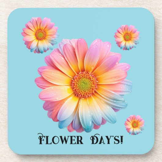 Hartplastik-Untersetzer (Flower Day's) Getränkeuntersetzer (Vorderseite)