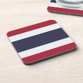 Hartplastikuntersetzer mit Flagge Thailands Getränkeuntersetzer (Linke Seite)