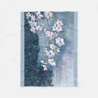 Hartriegel-Aquarell Fleecedecke