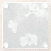 "Hartriegel blüht" ursprüngliche Kunst durch KAS Glasuntersetzer (Rückseite)