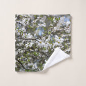 Hartriegel-Blumen-Blüten Badhandtuch Set (Waschlappen)
