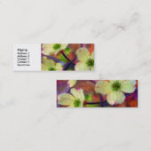 Hartriegel-Blumen-Visitenkarte Mini Visitenkarte (Vorne/Hinten)