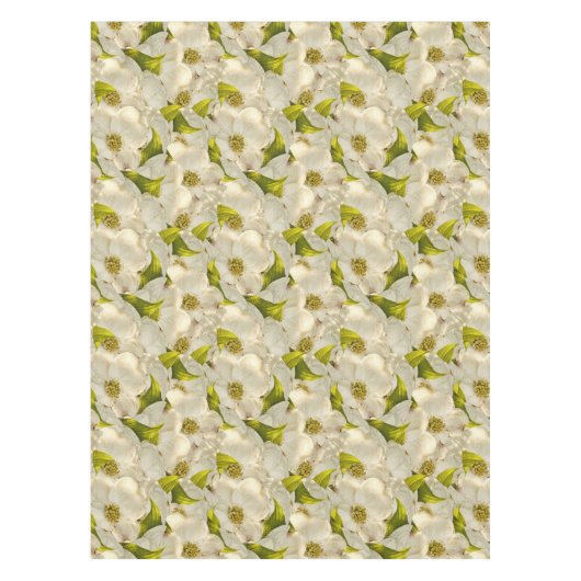 Hartriegel-Blüten, Frühjahr-Natur-BlumenFoto Tischdecke (Vorderseite)