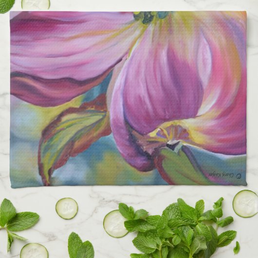 Hartriegel-Blüten-Geschirrtuch Geschirrtuch (Gefaltet)