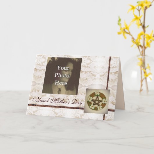 Hartriegel-Pentagramm-heidnischer Hexe Wiccan Karte (Gelbe Blume)