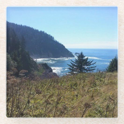 Hart's Cove, Oregon Coast Glasuntersetzer (Vorderseite)