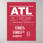 Hartsfield-Jackson Atlanta Intl Airport ATL Poster (Vorne)