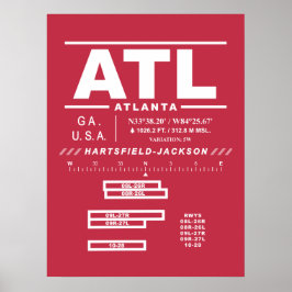 Hartsfield-Jackson Atlanta Intl Airport ATL Poster