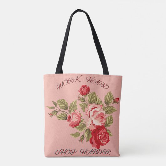 HARTSHOP HARTPINK UND ROTE WASSERFARBE-ROSE TASCHE (Rückseite)