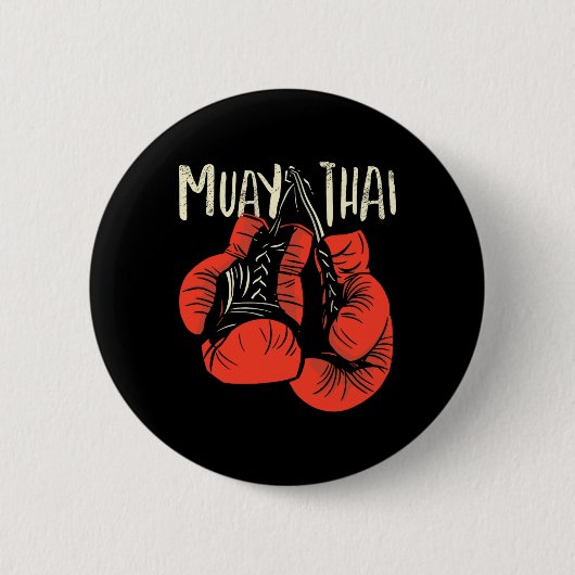 Hartstil des thailändischen Boxens für Kickboxen M Button (Vorderseite)