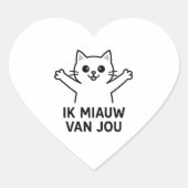 Hartvormige sticker met kat afbeelding (Vorderseite)