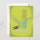 Hartwell Georgia und South Carolina USA map Postkarte (Vorne/Hinten)