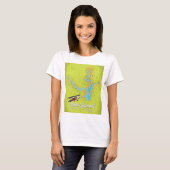 Hartwell Georgia und South Carolina USA map T-Shirt (Vorne ganz)