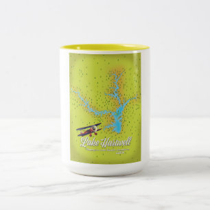 Hartwell Georgia und South Carolina USA map Zweifarbige Tasse
