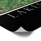 Hartwell & Keowee Seen Georgia Satellite Karte Poster (Ecke)