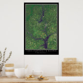 Hartwell & Keowee Seen Georgia Satellite Karte Poster (Küche)