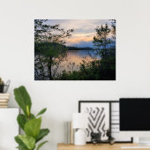 Hartwell Mountain Lake Sunset Poster (Heimbüro)