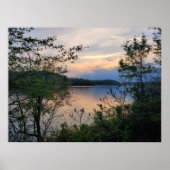 Hartwell Mountain Lake Sunset Poster (Vorne)