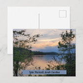 Hartwell South Carolina Mountain Lake Sunset Postkarte (Vorne/Hinten)