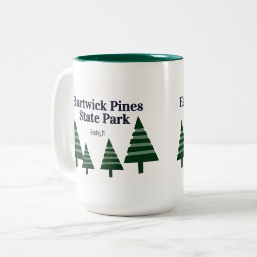 Hartwick Pines Staat Park Kaffee Tasse (Vorderseite Links)