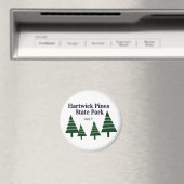 Hartwick Pines Staat Park Round Magnet (In Situ (Geschirrspüler))