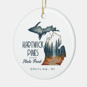 Hartwick Pines Staat Park Souvenir Geschenk Keramik Ornament (Links)