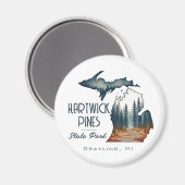 Hartwick Pines Staat Park Souvenir Geschenk Magnet (Vorderseite/Rückseite)