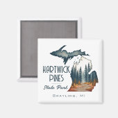 Hartwick Pines Staat Park Souvenir Geschenk Magnet (Vorderseite/Rückseite)