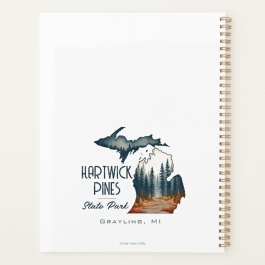 Hartwick Pines Staat Park Souvenir Geschenk Planer (Rückseite)