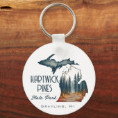 Hartwick Pines Staat Park Souvenir Geschenk Schlüsselanhänger (Vorderseite)